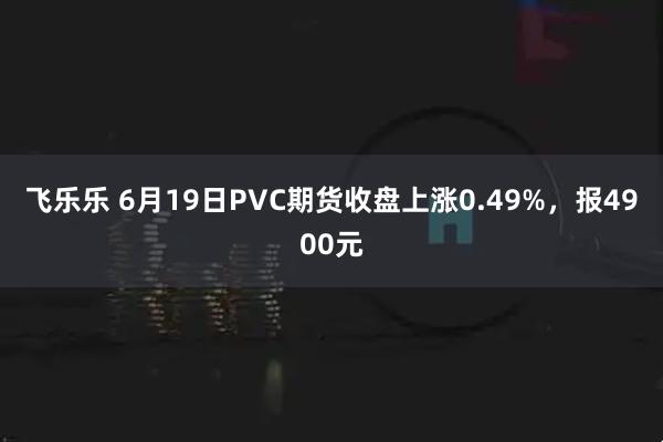 飞乐乐 6月19日PVC期货收盘上涨0.49%，报4900元